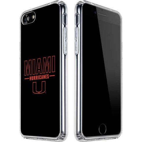 University of Miami Hurricanes iPhone SE (2nd & 3rd Gen) Clear Case