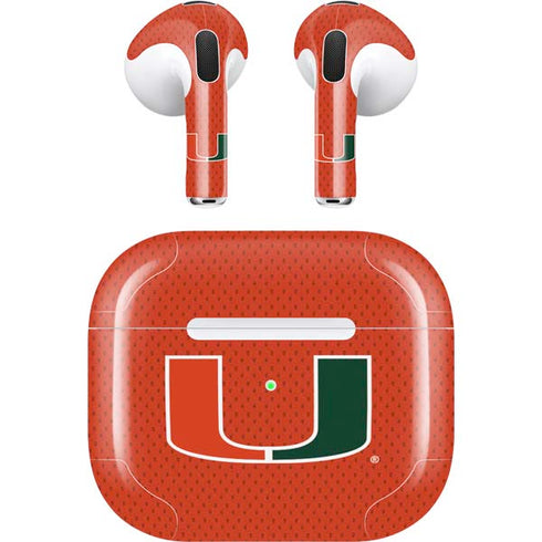 University of Miami Hurricanes Jersey Apple AirPods (3rd Gen 2021) Skin