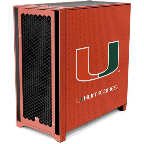 University of Miami Hurricanes Jersey Corsair 4000D Tempered Glass Mid-Tower ATX Case Skin
