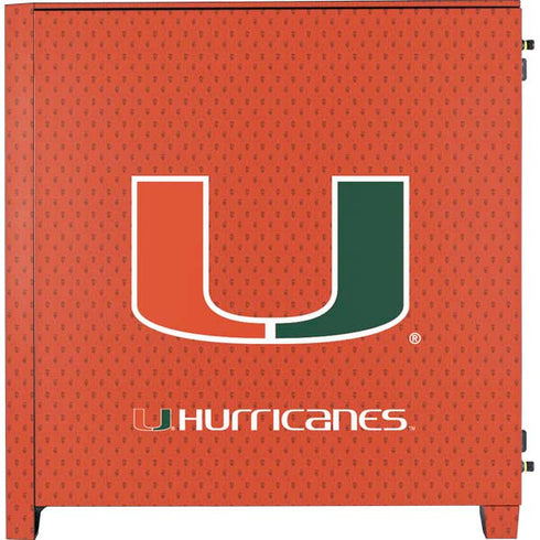 University of Miami Hurricanes Jersey Corsair 4000D Tempered Glass Mid-Tower ATX Case Skin
