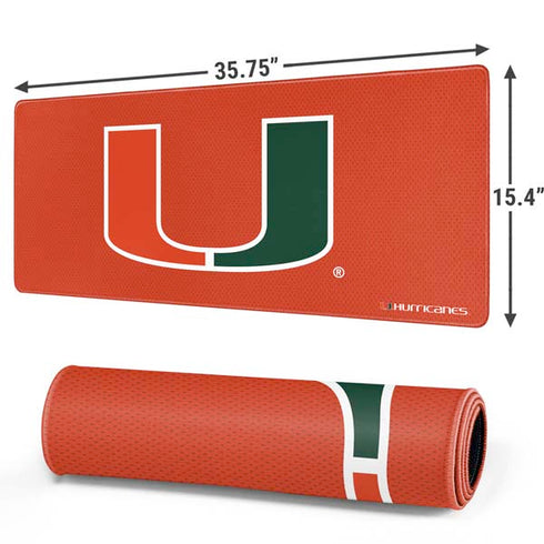 University of Miami Hurricanes Jersey Gaming Mouse Pad
