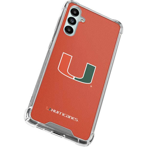 University of Miami Hurricanes Jersey Galaxy A14 5G Clear Case