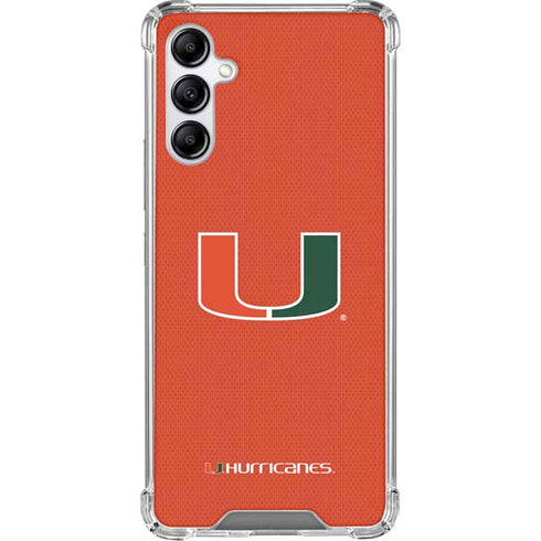 University of Miami Hurricanes Jersey Galaxy A15 5G Clear Case