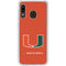 University of Miami Hurricanes Jersey Galaxy A20 Clear Case