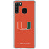 University of Miami Hurricanes Jersey Galaxy A21 Clear Case