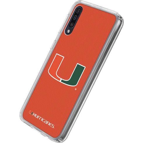 University of Miami Hurricanes Jersey Galaxy A50 Clear Case