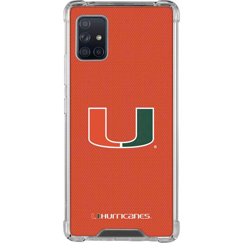 University of Miami Hurricanes Jersey Galaxy A51 5G Clear Case