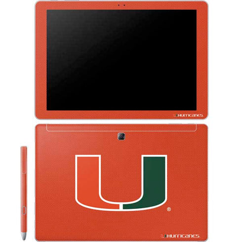 University of Miami Hurricanes Jersey Galaxy Book 12in Skin