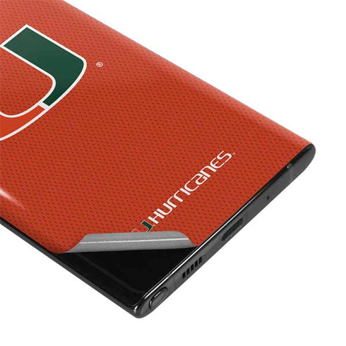 University of Miami Hurricanes Jersey Galaxy Note 10 Skin