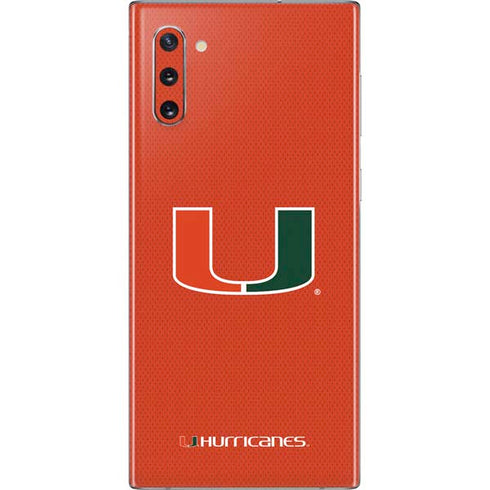 University of Miami Hurricanes Jersey Galaxy Note 10 Skin