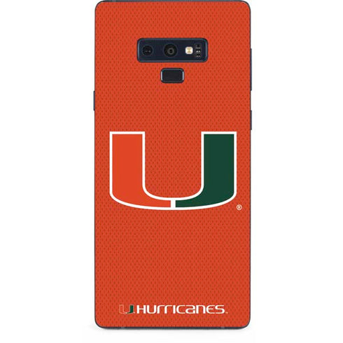 University of Miami Hurricanes Jersey Galaxy Note 9 Skin