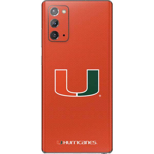 University of Miami Hurricanes Jersey Galaxy Note20 5G Skin