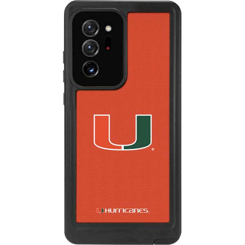 University of Miami Hurricanes Jersey Galaxy Note20 Ultra 5G Waterproof Case