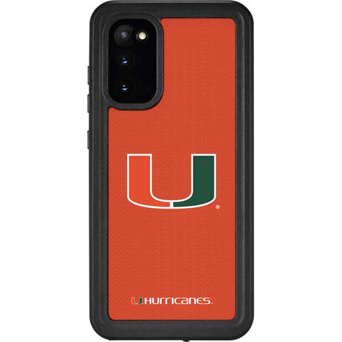 University of Miami Hurricanes Jersey Galaxy S20 Waterproof Case