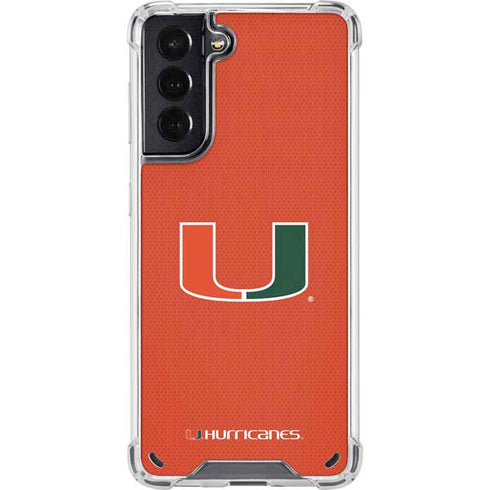 University of Miami Hurricanes Jersey Galaxy S21 5G Clear Case