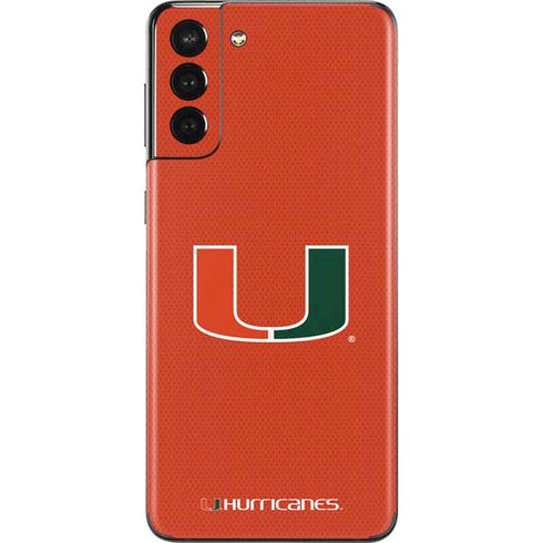 University of Miami Hurricanes Jersey Galaxy S21 Plus 5G Skin