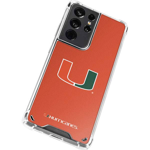 University of Miami Hurricanes Jersey Galaxy S21 Ultra 5G Clear Case