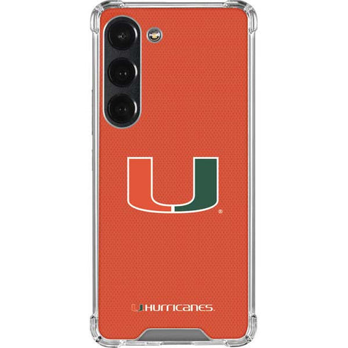 University of Miami Hurricanes Jersey Galaxy S23 Clear Case
