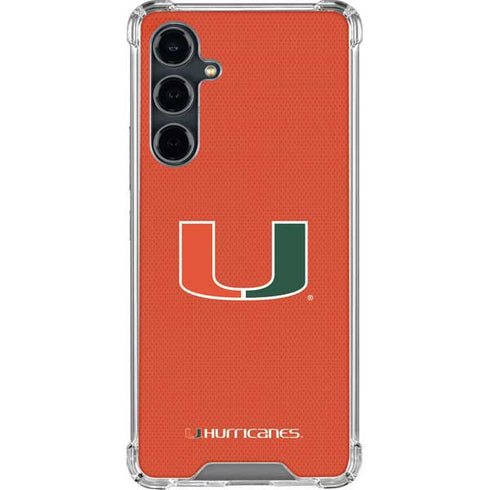 University of Miami Hurricanes Jersey Galaxy S23 FE Clear Case