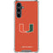 University of Miami Hurricanes Jersey Galaxy S23 FE Clear Case