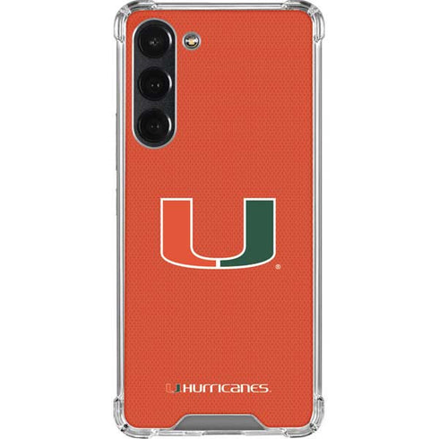 University of Miami Hurricanes Jersey Galaxy S23 Plus Clear Case
