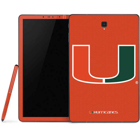 University of Miami Hurricanes Jersey Samsung Galaxy Tab Skin