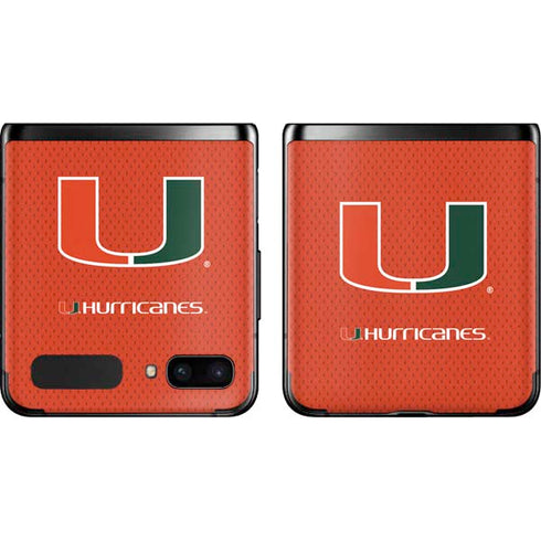 University of Miami Hurricanes Jersey Galaxy Z Flip Skin