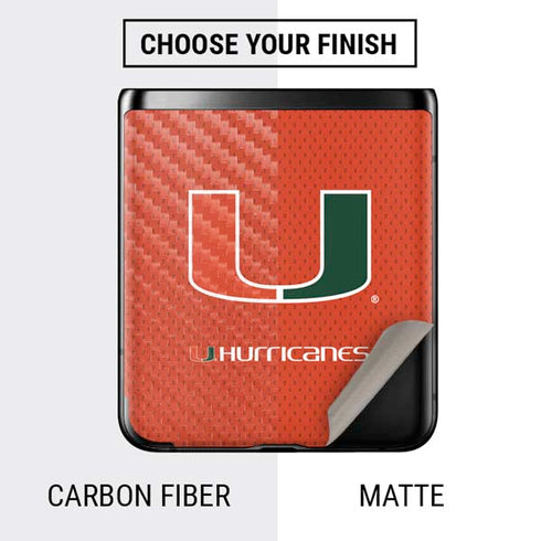 University of Miami Hurricanes Jersey Galaxy Z Flip Skin