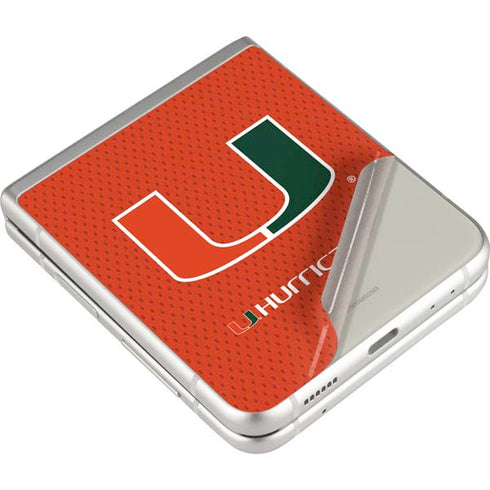 University of Miami Hurricanes Jersey Galaxy Z Flip3 5G Skin