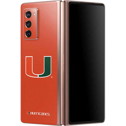 University of Miami Hurricanes Jersey Galaxy Z Fold2 5G Skin