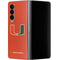 University of Miami Hurricanes Jersey Galaxy Z Fold4 5G Skin