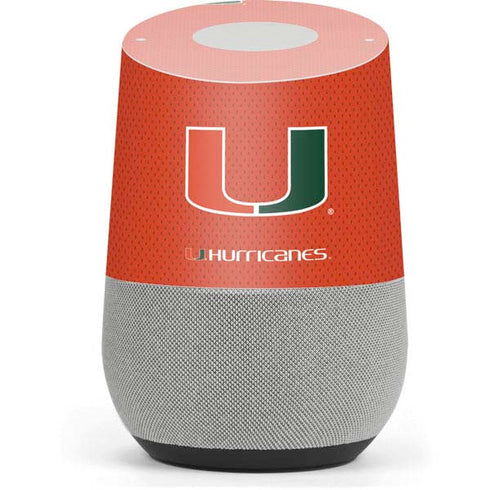 University of Miami Hurricanes Jersey Google Home Skin