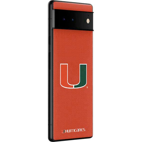 University of Miami Hurricanes Jersey Google Pixel 6 Skin