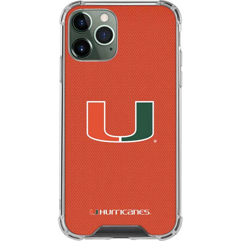 University of Miami Hurricanes Jersey iPhone 11 Pro Max Clear Case