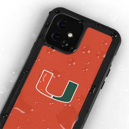 University of Miami Hurricanes Jersey iPhone 12 Mini Waterproof Case