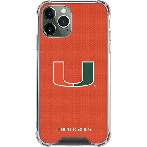 University of Miami Hurricanes Jersey iPhone 12 Pro Clear Case