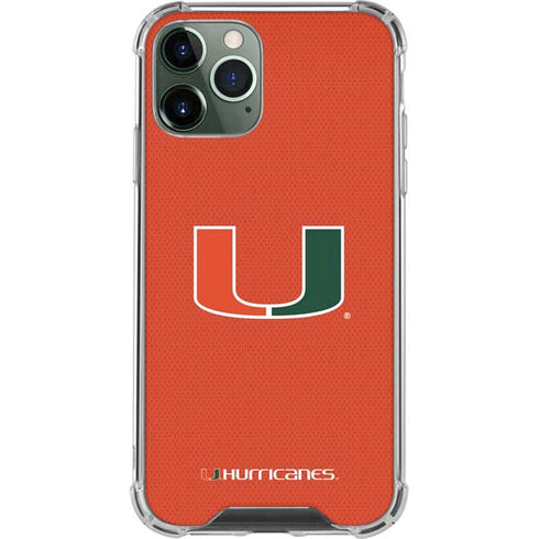 University of Miami Hurricanes Jersey iPhone 12 Pro Max Clear Case