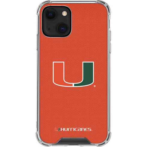 University of Miami Hurricanes Jersey iPhone 13 Clear Case