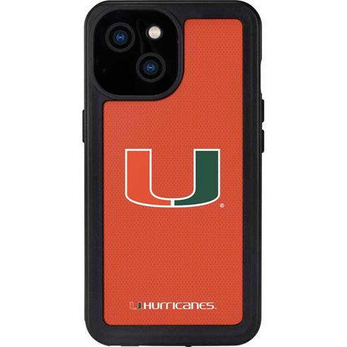University of Miami Hurricanes Jersey iPhone 13 Mini Waterproof Case