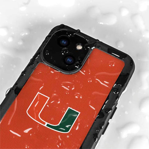 University of Miami Hurricanes Jersey iPhone 13 Mini Waterproof Case