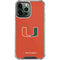 University of Miami Hurricanes Jersey iPhone 13 Pro Max Clear Case