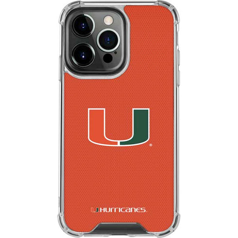 University of Miami Hurricanes Jersey iPhone 14 Pro Clear Case