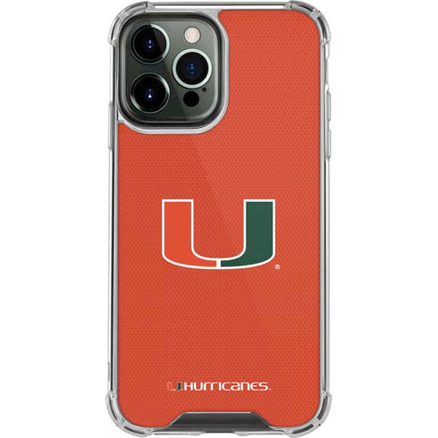 University of Miami Hurricanes Jersey iPhone 14 Pro Max Clear Case