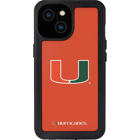 University of Miami Hurricanes Jersey iPhone 15 Waterproof Case