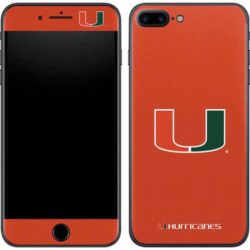 University of Miami Hurricanes Jersey iPhone 8 Plus Skin