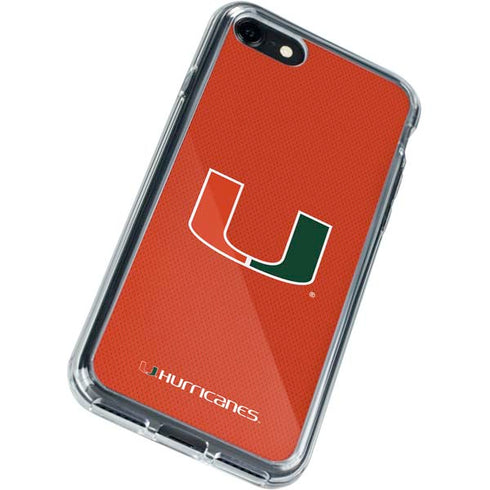 University of Miami Hurricanes Jersey iPhone SE (2nd & 3rd Gen) Clear Case