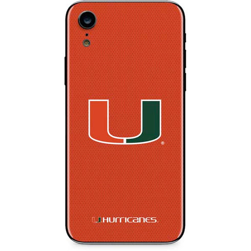 University of Miami Hurricanes Jersey iPhone XR Skin