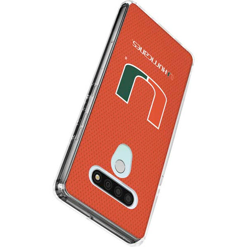University of Miami Hurricanes Jersey LG Stylo 6 Clear Case
