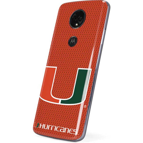 University of Miami Hurricanes Jersey Moto E5 Plus Skin