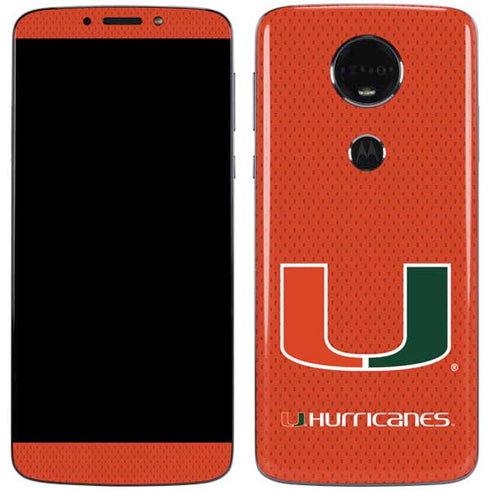 University of Miami Hurricanes Jersey Moto E5 Plus Skin
